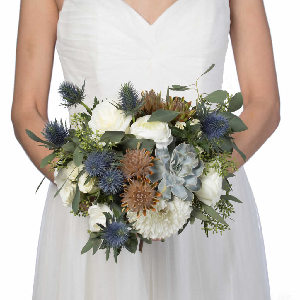 Misty Blue Bridal Bouquet