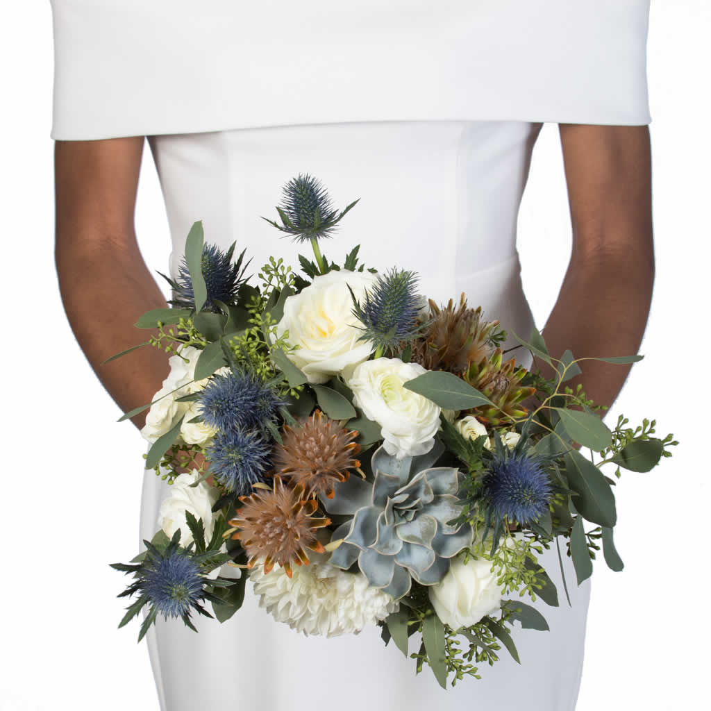 Misty Blue Bridal Bouquet