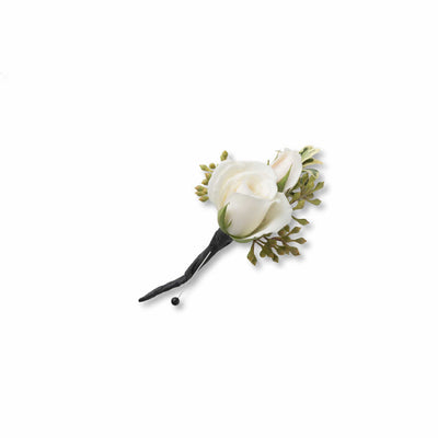 Blanc et Vert Boutonniere