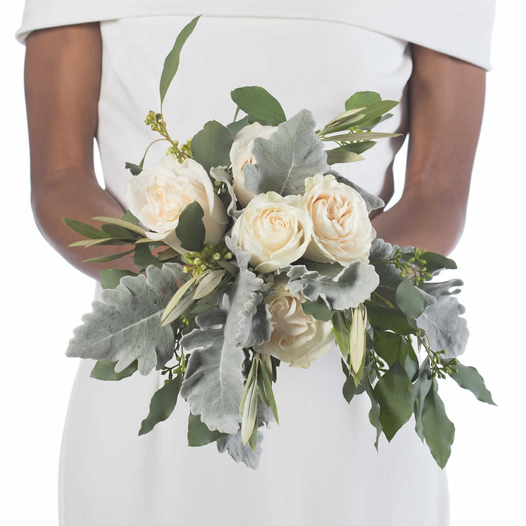 Blanc et Vert Bridesmaid Bouquet